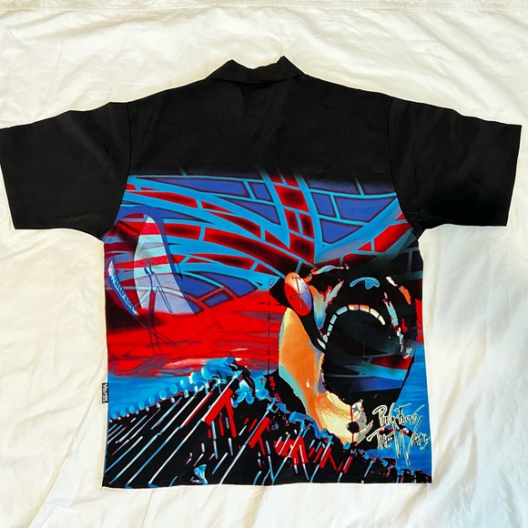 Vintage Pink Floyd “The Wall” Scream Face Button Up Shirt Size L - Picture 3 of 16
